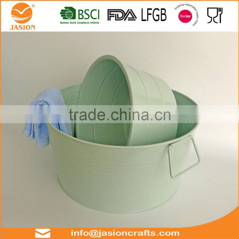 Powder coated Metal Home Cleaning Dustpan and Stiff Hand Brush Set