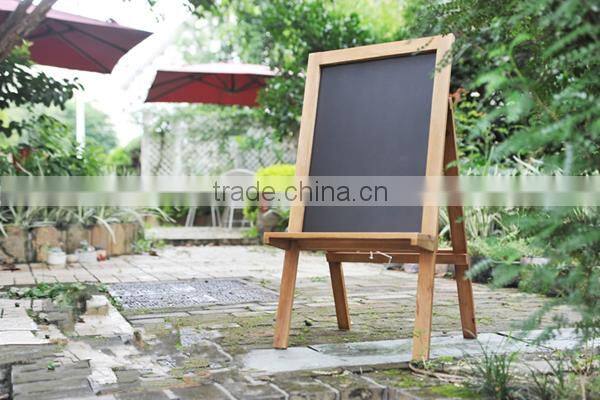 Natural colore handmade display standing wooden black board