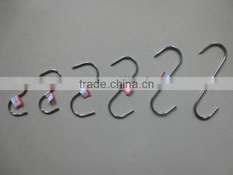 Meat Hook, S hook,kitchen s hook chrome plate