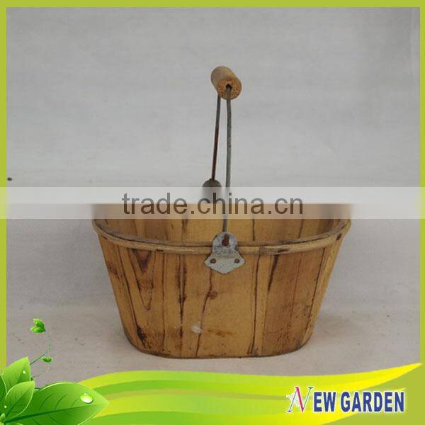 China Alibaba Different Types Wooden Garden Flower Pot By Handicraft