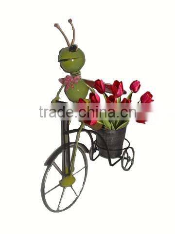 YS10402 Cute ladybird garden metal wheelbarrow planter made in Xiamen