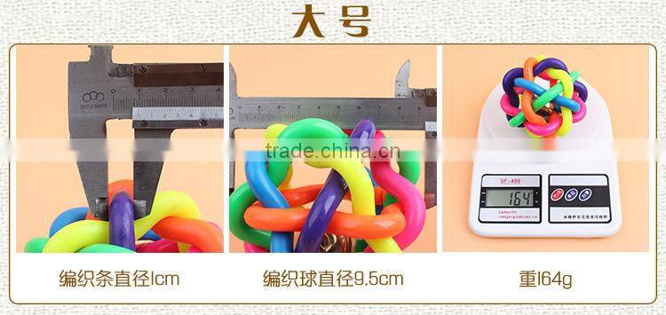 Colorful pet toy ball with bell sound toys medium 7cm /dog chew toys