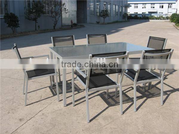 7pcs Aluminum frame outdoor furniture set