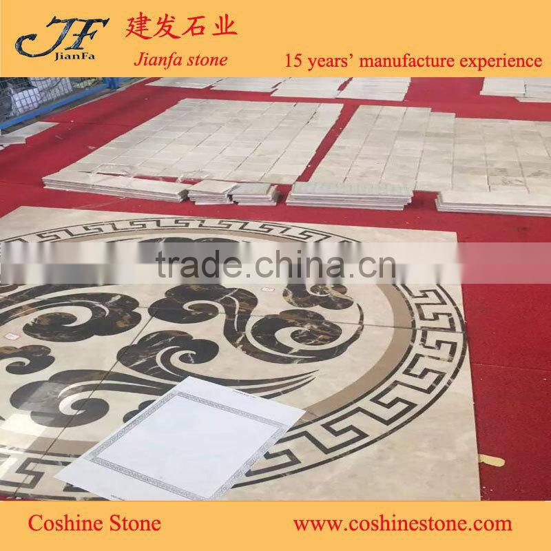 popular luxury hotsale meddalion marble water-jet pattern for hotel&villa project design
