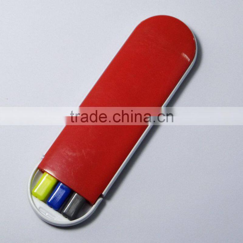 2014 promotional cheap 3 in 1 pen pencil highlighter pen set