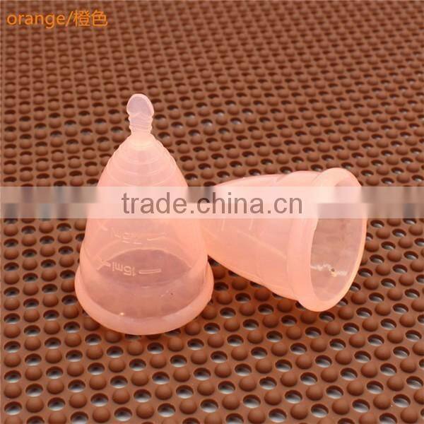 Novelty silicone menstrual cup for travel and sports