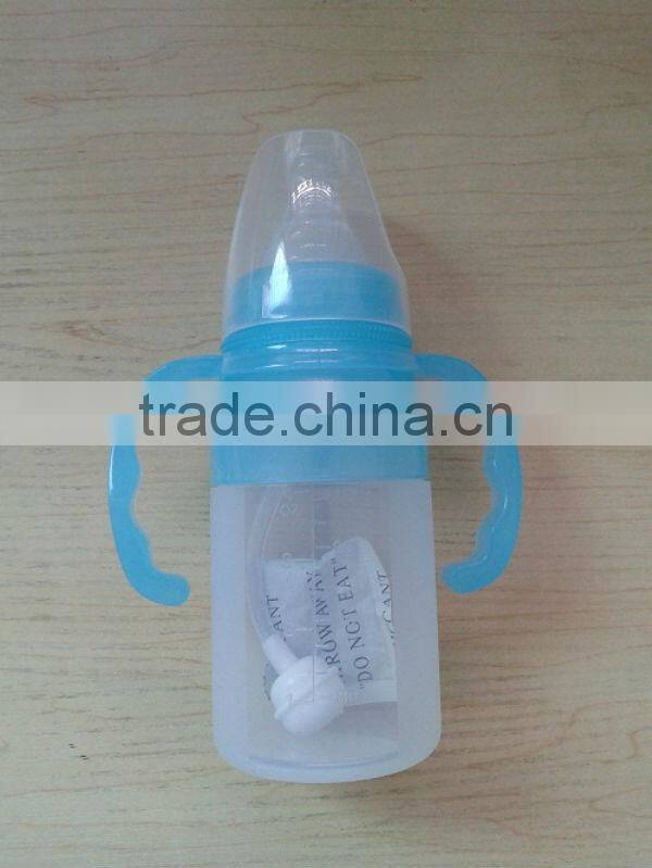 cute baby feeding silicone bottle water bottle 240ml