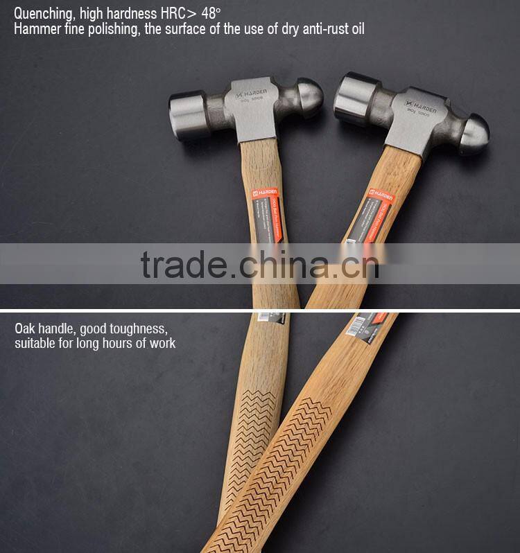 Professional 450g Ball Peen Hammer With Wood Handle