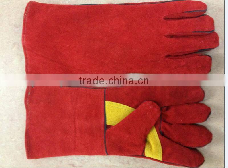 Cow Split Full Lining Leather Welding Gloves In Guangzhou