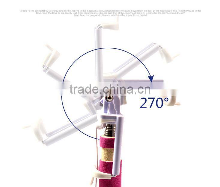 E2015 easy to carry pocket mini foldable selfie stick with high quality