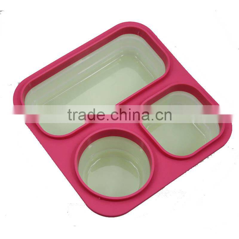 Silicone food warmer lunch box keeping warm food box for school