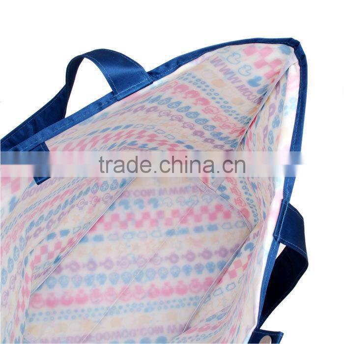 300D Polyester Dye Sublimation Full Color Printing Shopping Tote Bag,Waterproof Large Capacity Tote Bag