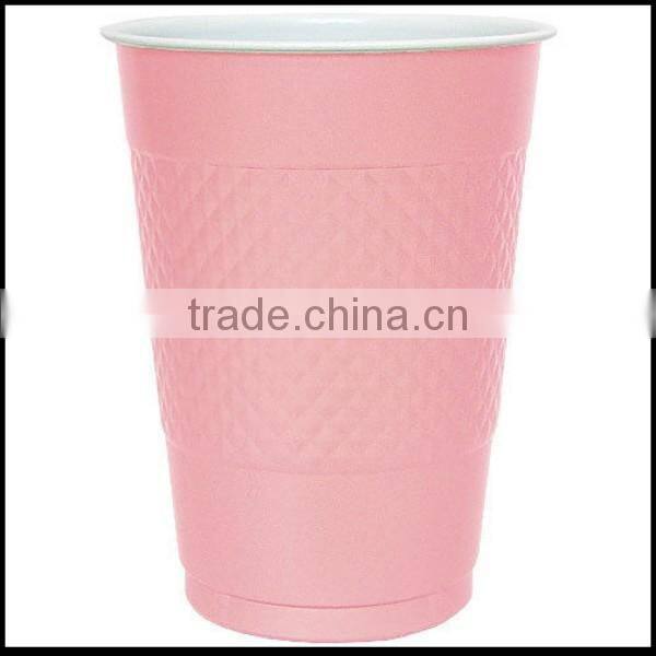 16 oz Disposable Classic Flexible Party Pink Plastic Cups,wholesale fashion customized plastic tea beverage cup
