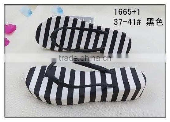 stripe high heel slipper for girls