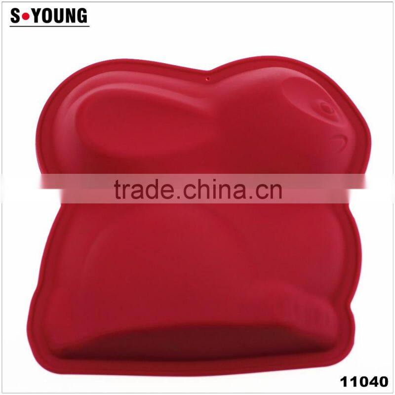 11040 Easter Rabbit shaped silicone chocolate mould and mold