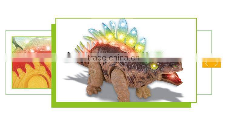 Laster b/o plastic music and light walking dinosaur toy
