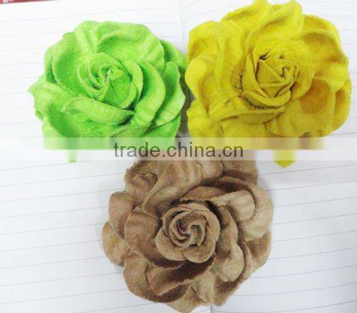 artifical rose cloth flower hair clip accessory