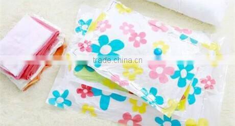 Compression vacuum storage bedding bag for clothing