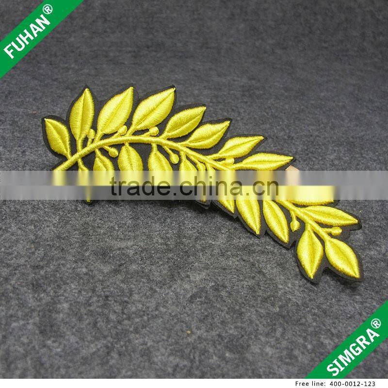 Newest Design Machine Embroidery Bullion Wire Badges