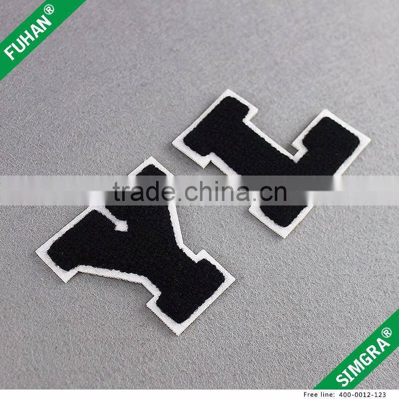 Factory Direct Popular Letter Chenille Embroidery Badges for Hats