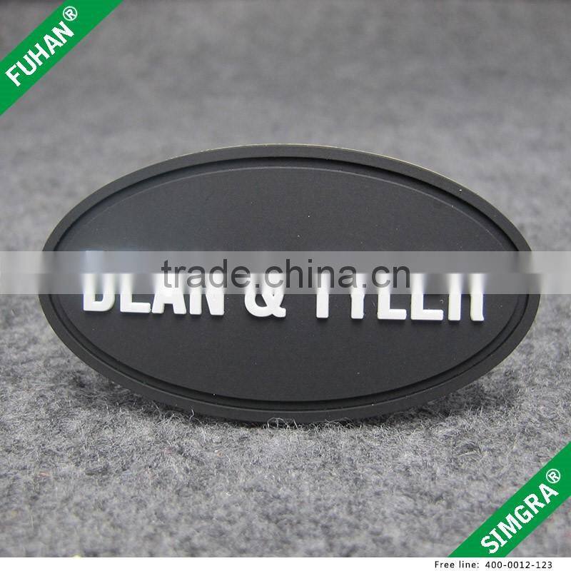 High-end PVC Materials Coining Printing Technic Rubber Patches