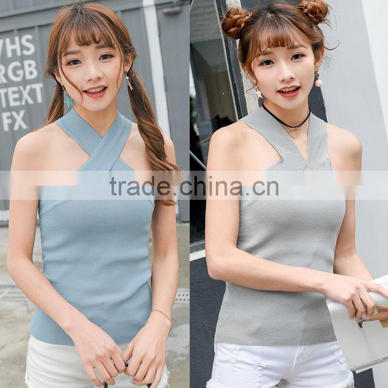 Wholesale Women Tank Tops Sexy Unique T-shirt Vest New design girls sexy tops