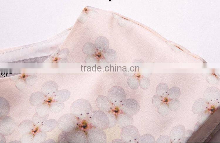 Latest design fashion short sleeve sublimation print dress for women