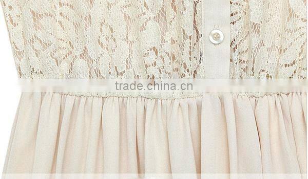 HD-D61 High quality new fashion OEM factory irregular lace splicing women dress