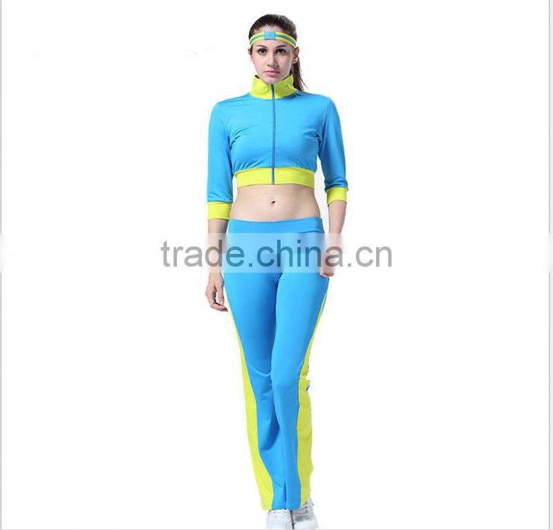 Fashion new style sportswear gym aerobics clothing set for lady