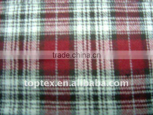 100% cotton flannel yarn dyed woven plushed fabric for shirt