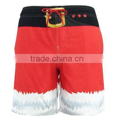 Santa's shorts make your own design mens fake fly printing board shorts