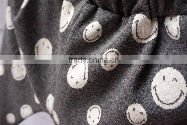 YD12328 Korean children casual pants Spring smiling face boys trousers