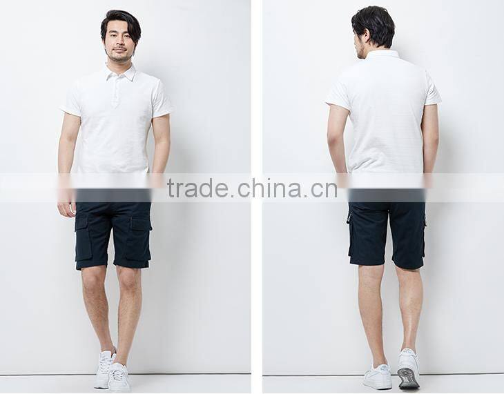promotional high quality custom 100% cotton plain white polo t-shirt for men