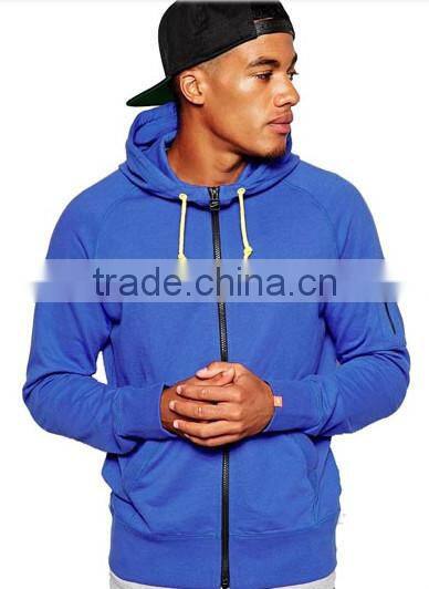 Blue soft touch wholesale custom mens fashion hoodies