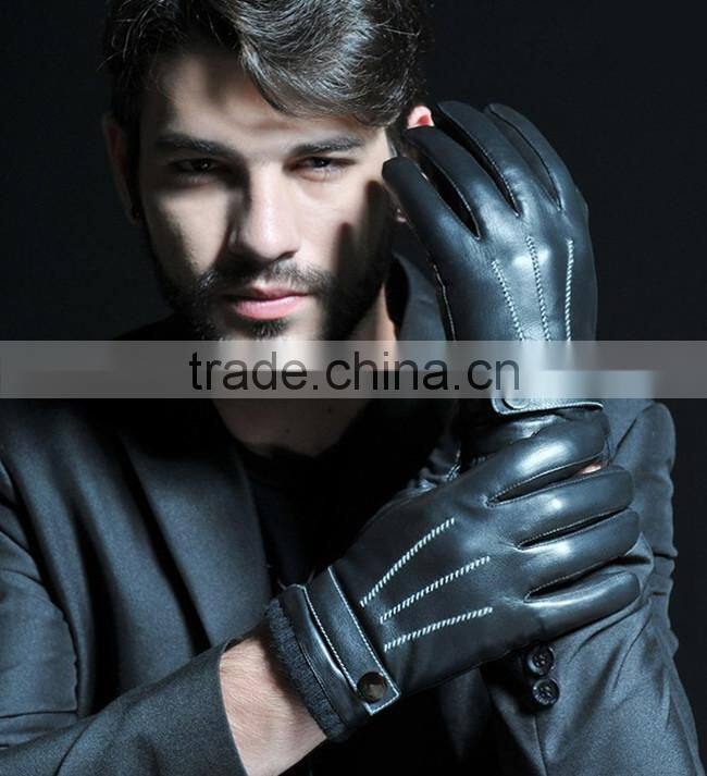 small MOQ wholesale man leather gloves