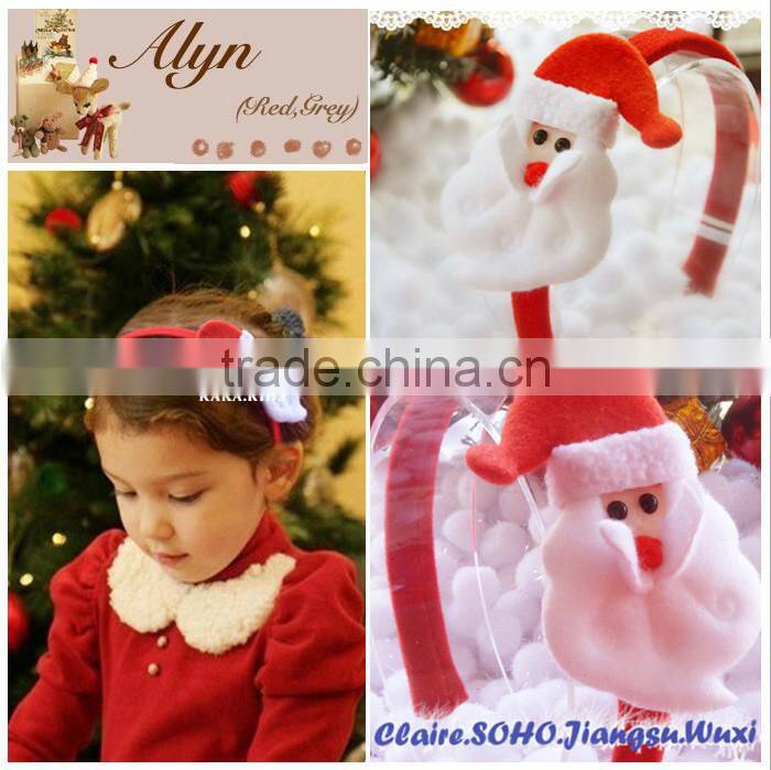 2014 alibaba Wholesale children hair accessories santa claus headband