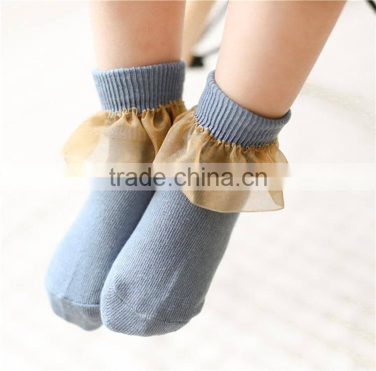 2016 Spring and summer Korean children cotton lace socks