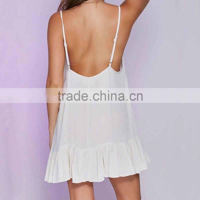 Fashion young women loose camisole casual style dress for wholesale 2017