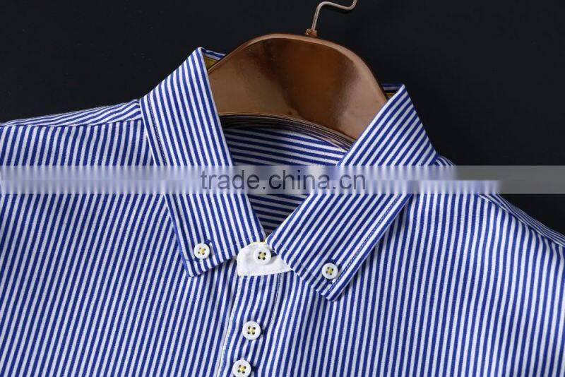 Latest button downs stripe short sleeves summer cotton men shirts