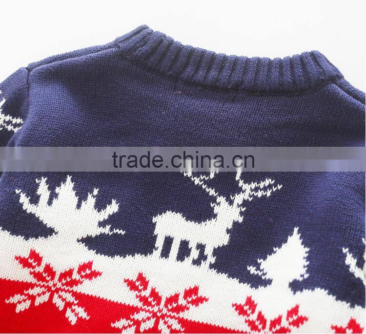 Wholesale Kids Knitted Sweater Boys Little Deer Pattern Sweater Pullover