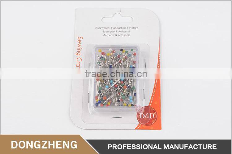Professional manufacture colorful straight decorative glass flower head pins