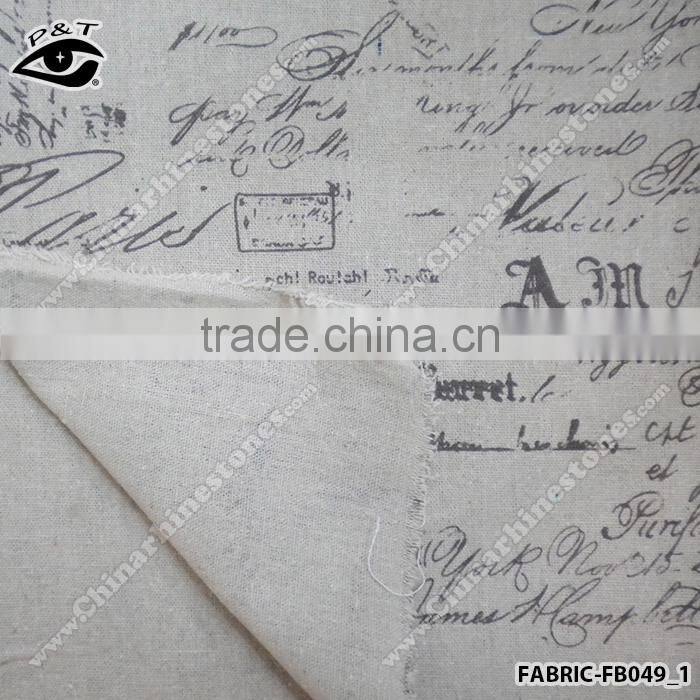 New Design Fabric Textile For Sofa Letters Printed Pattern