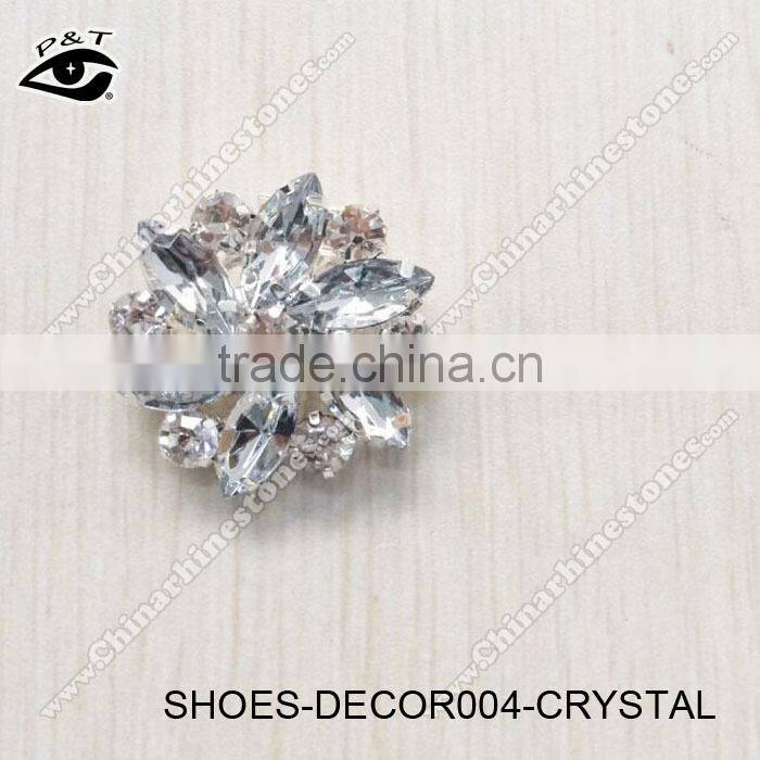 Crystal Flower Design Clips for Shoes Decorations