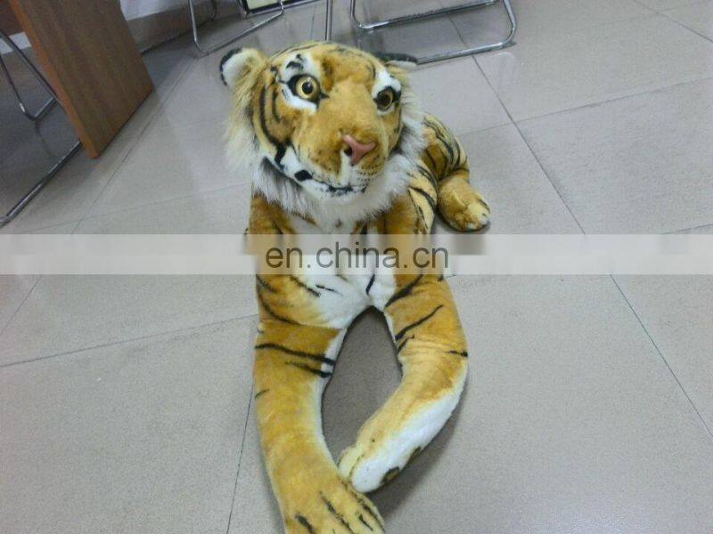 Siberia ,realistic tiger plush toy wild animal different style plush tiger posed in a realistic stance.
