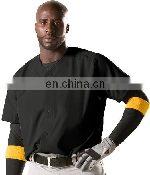 High quality oversize full buttonsplain baseball jersey / blank baseball jersey wholesale white black grey color