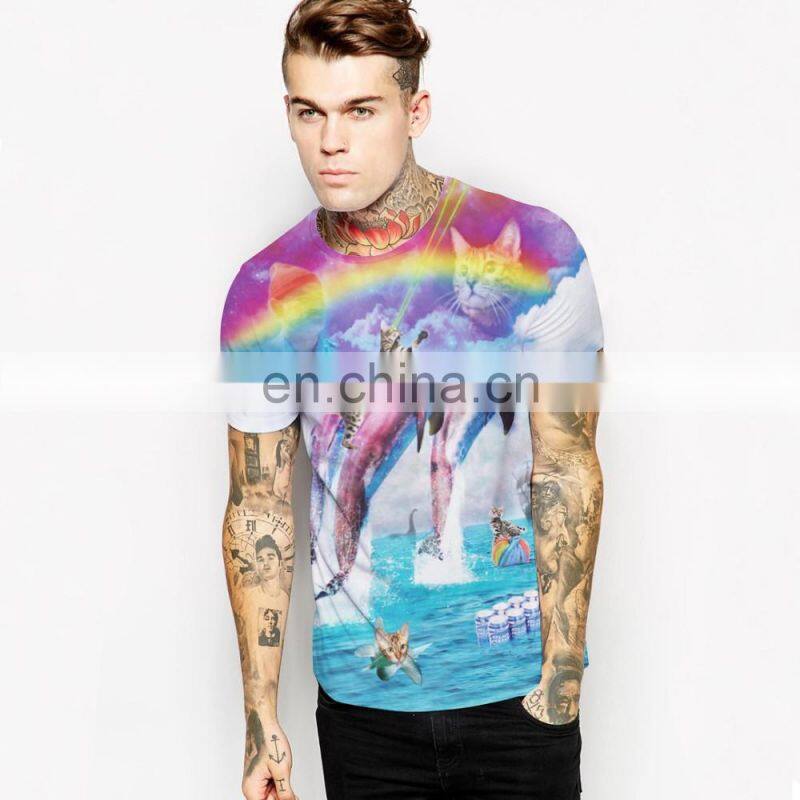 Hot Selling Imaginative Scene Dylan Comfortable Fancy Digital Printing Casual Custom Print T-shirt