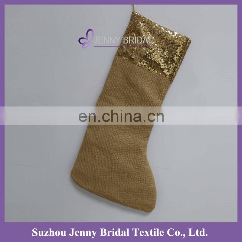 CTS010C thick satin stocking wholesale christmas socks decoration