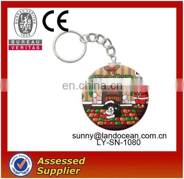 popular christmas gift of tin badge keychain