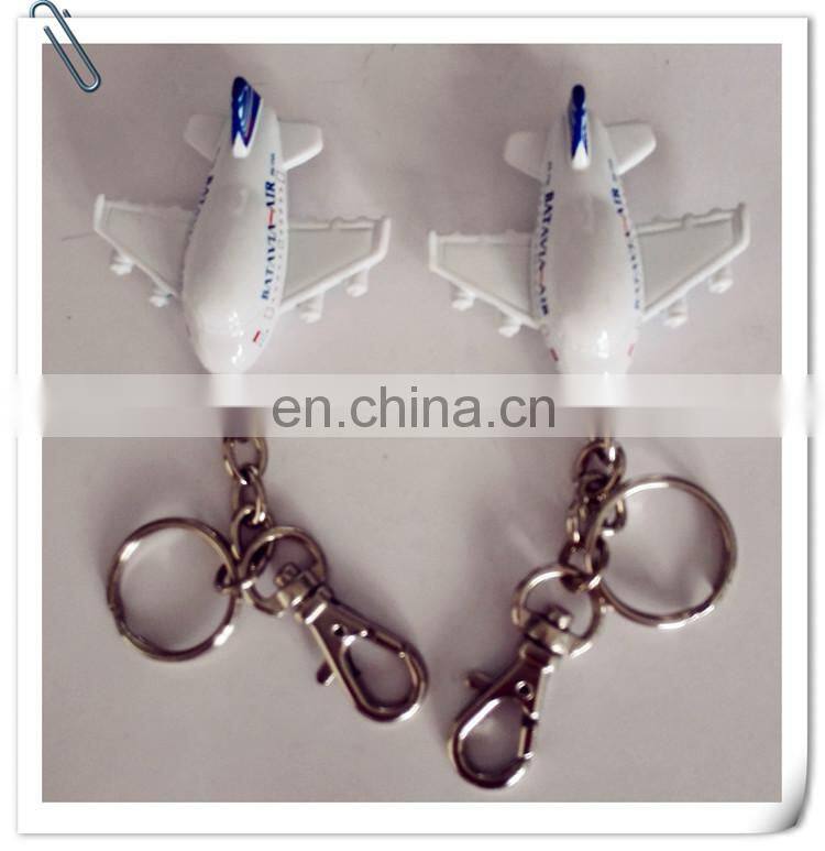 airline plane model promotion metal keychain pendants