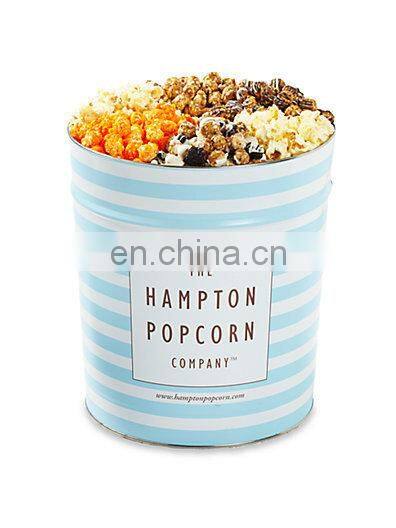 Durable food safe hot saled wholesale popcorn tin can bucket